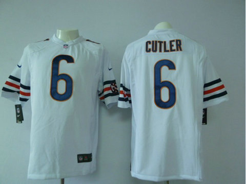 NFL North Chicago Bears Cutler 6 White Nike Game Nike Nfl jersey